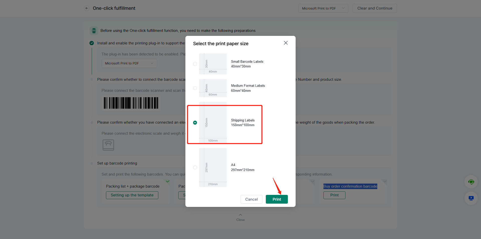 How to Automatically Print Shipping Labels and Fulfill Order?