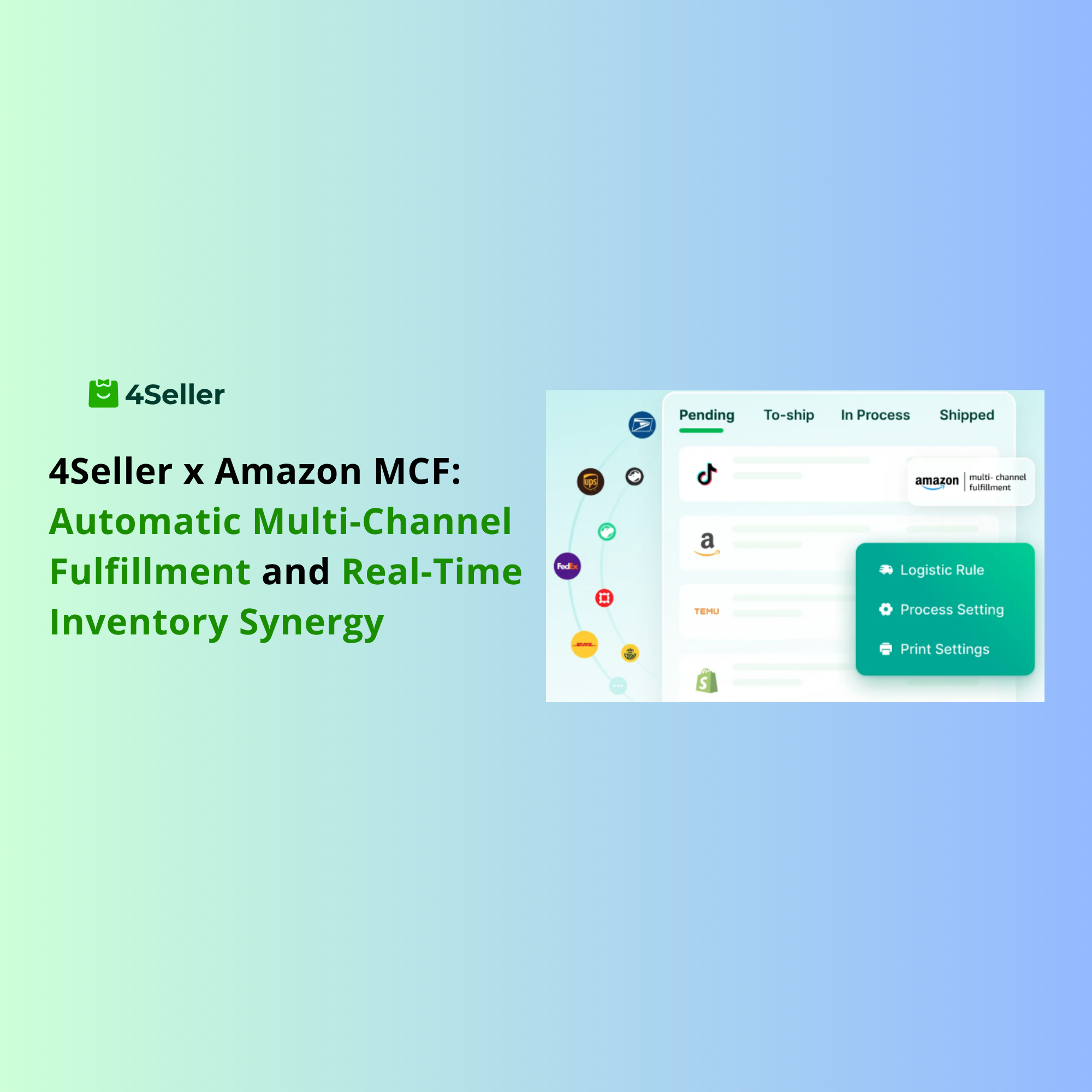 4Seller x Amazon MCF: Automatic Multi-Channel Fulfillment and Real-Time Inventory Sync