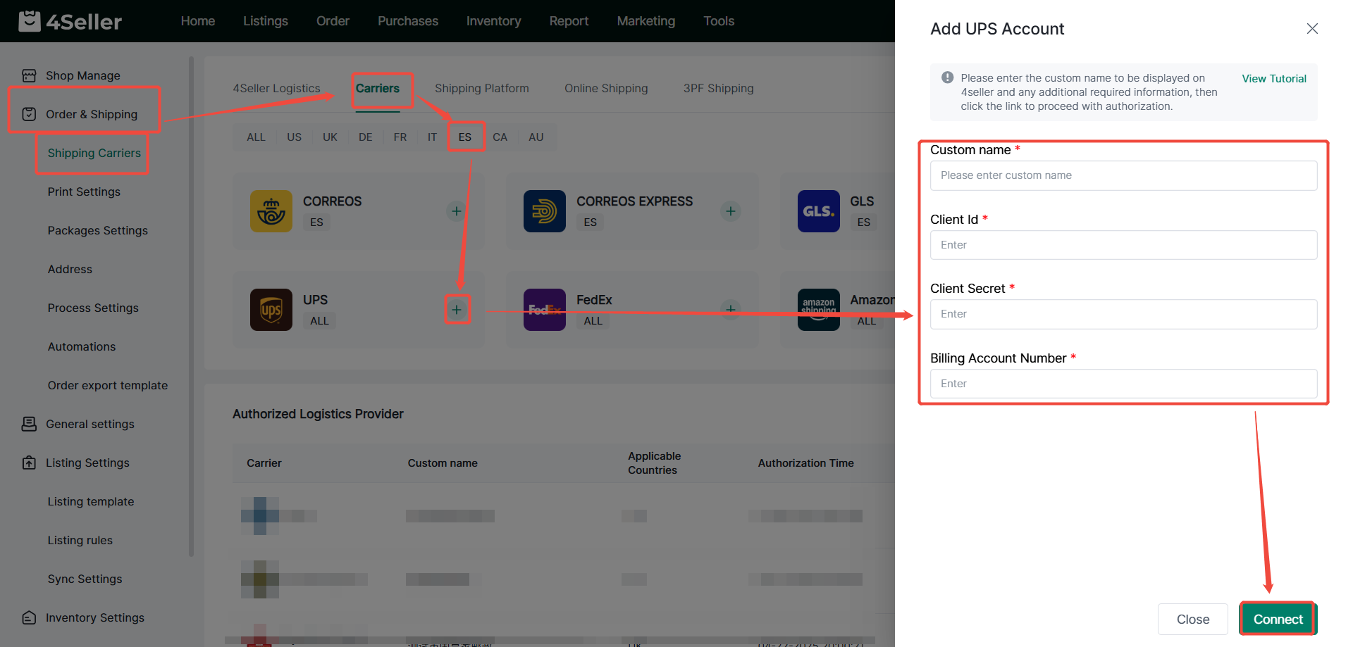 How to Use UPS Spain Integration with 4Seller for Efficient Temu Order Fulfillment?