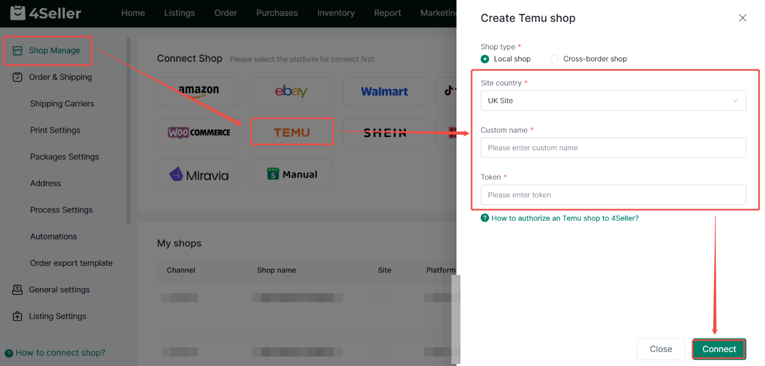 UPS UK Integration for Temu Fulfillment | Automate with 4Seller ERP