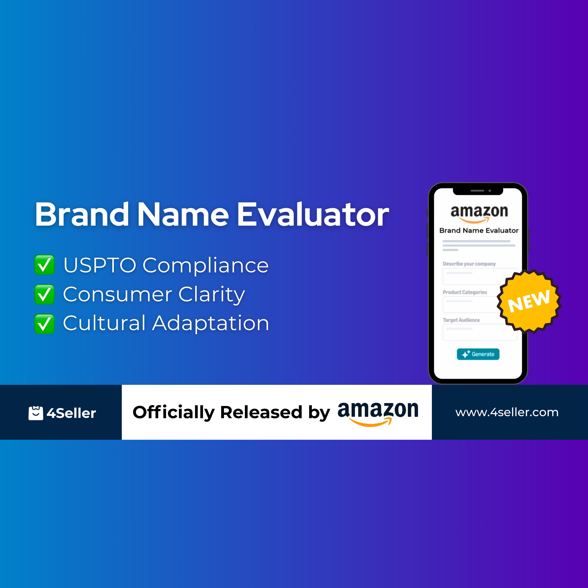 Amazon Brand Name Evaluator: How Amazon Evaluates Brand Names Across USPTO Compliance, Consumer Clarity, and Cultural Adaptation