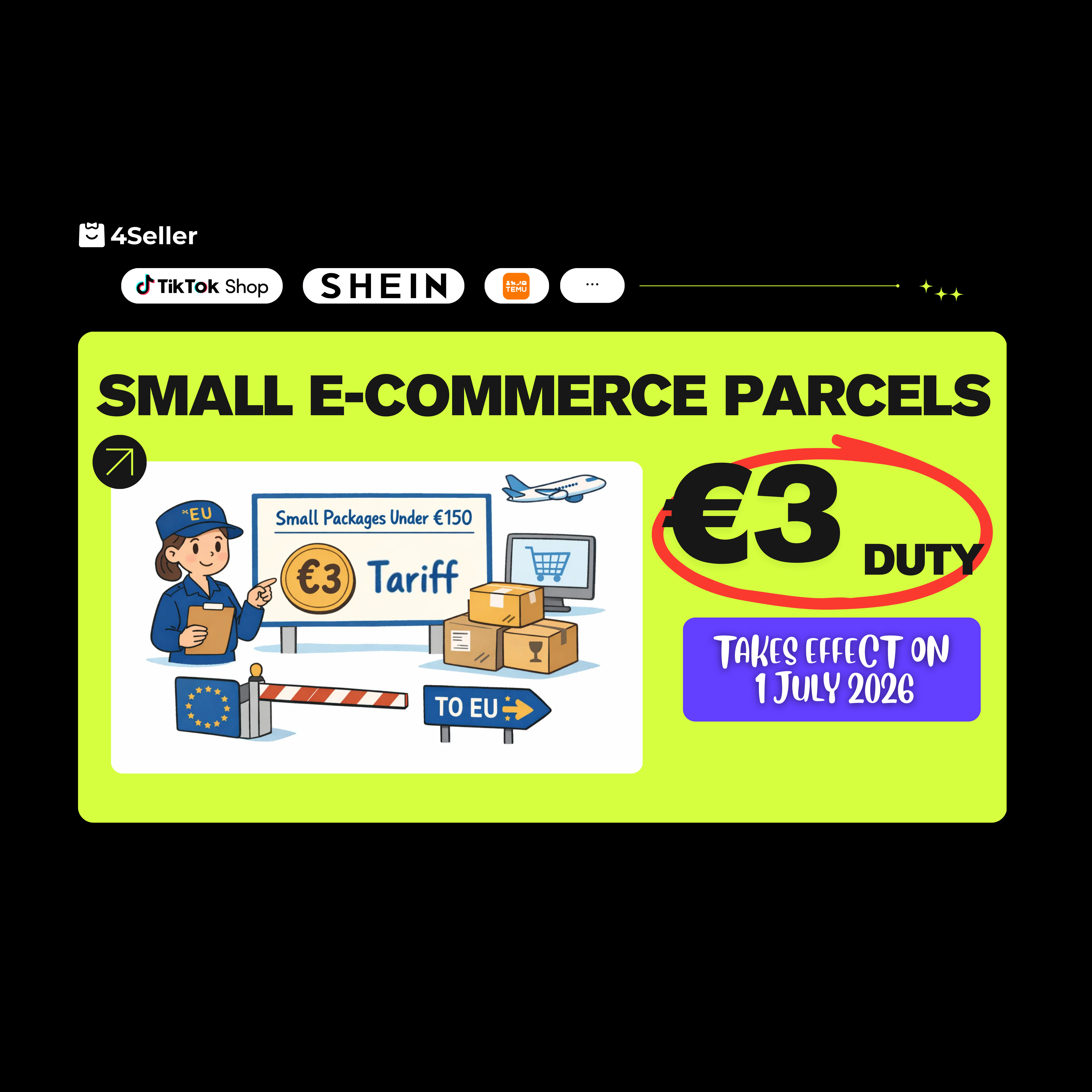 New EU €3 Customs Duty for Low-Value E-Commerce Parcels in 2026: What European Sellers Need to Know